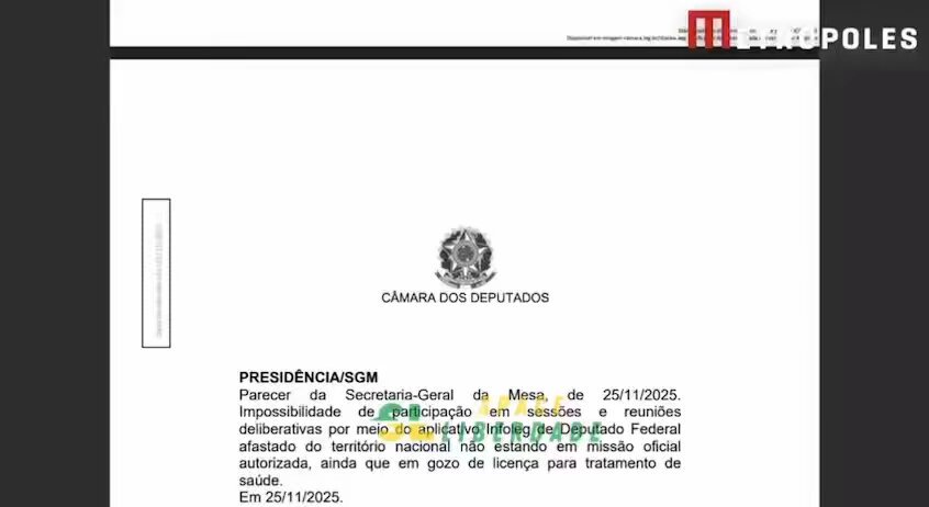 🚨URGENTE - Hugo Motta define que parlamentares não poderão mais votar pelo infoleg quando estiverem no exterior, exceto se em missão oficial ou com atestado médico Isso atinge diretamente o deputado Ramagem, mas serve para todos os demais.