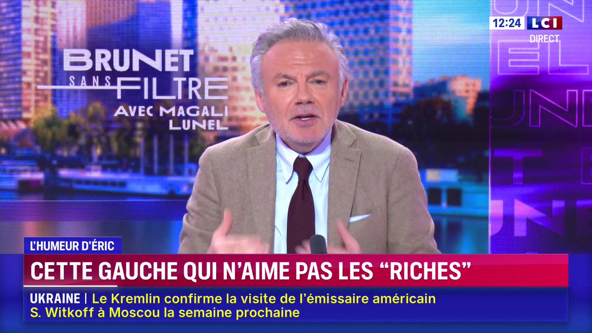 🔴 Cette gauche qui n'aime pas les "riches" ▶️ L’édito d’Éric Brunet dans « Brunet sans filtre », du lundi au vendredi de 12h à 15h sur LCI