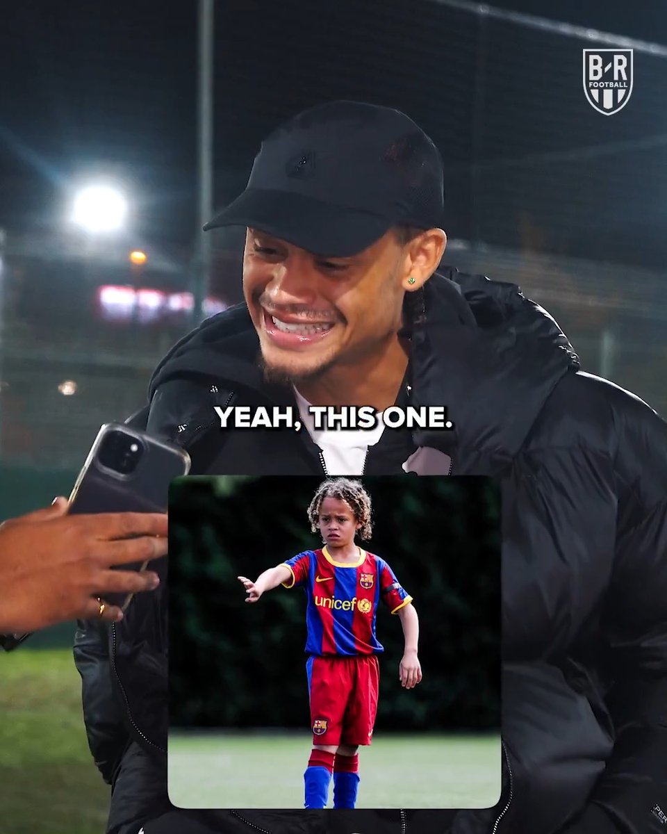 Everyone's seen the classic photo of a young Xavi Simons. But can he guess the ages of other ballers from their early photos? 👶✨