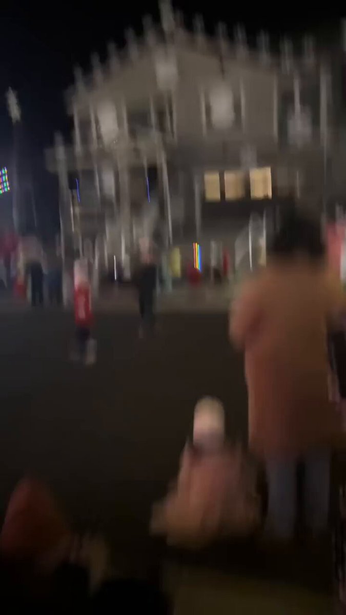 Someone actually setup a Christmas lighting show for the neighbourhood kids