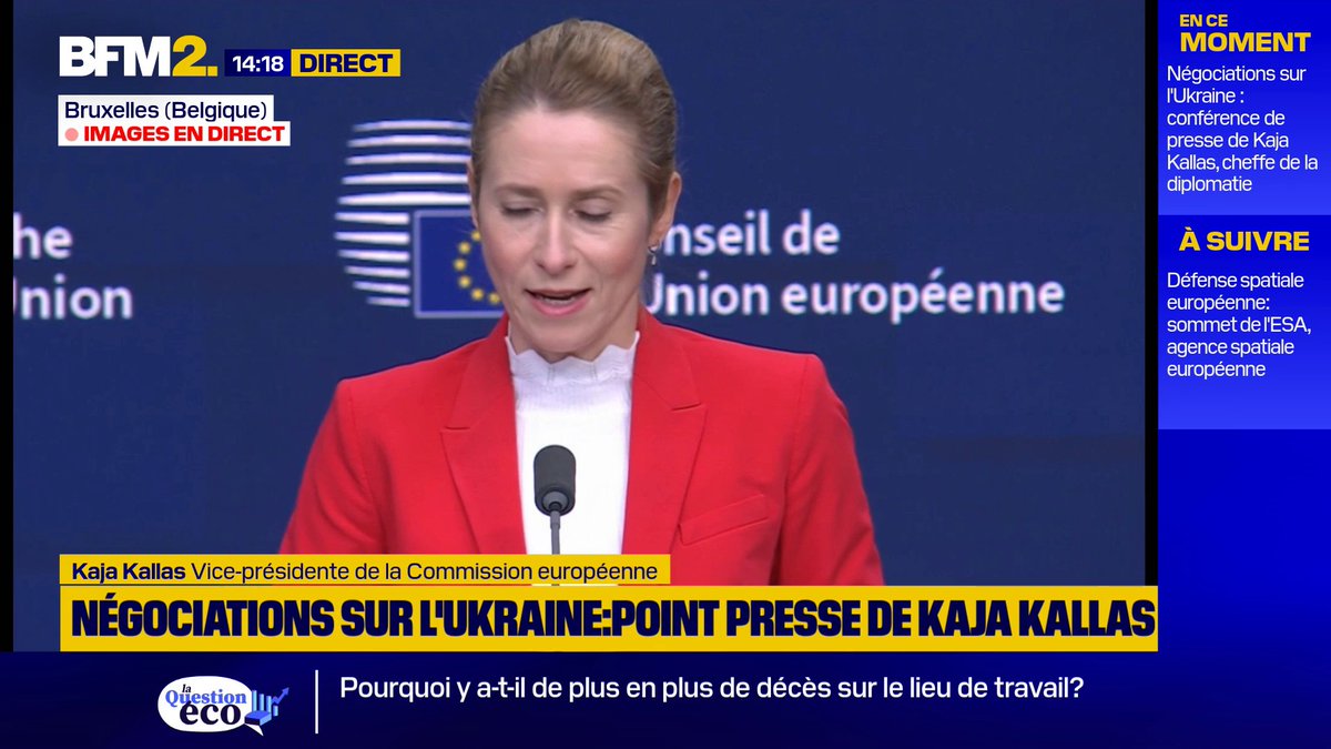 Pourparlers sur l'Ukraine: "Nous ne devons pas nous engager dans ce piège tendu par la Russie, qui nous parle de limiter l'armée ukrainienne", estime la cheffe de la diplomatie européenne #BFM2