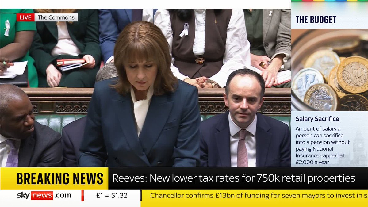 BREAKING: Chancellor not increasing National Insurance, income tax or VAT. - And she's abolishing bingo duty entirely from April next year. 📺 Sky 501 and YouTube
