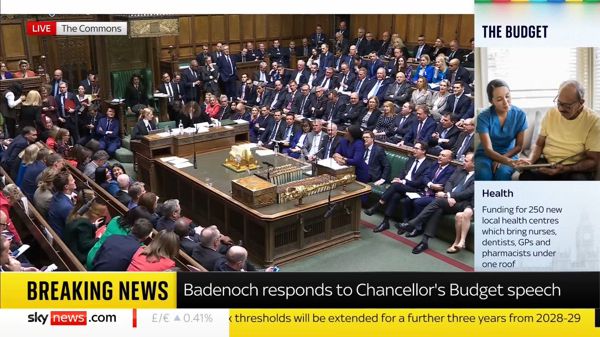 "If the chancellor had any decency she would resign." Conservative leader Kemi Badenoch claims it's a "budget for benefit street" accusing Labour of hiking taxes to pay for welfare. 📺 Sky 501 and YouTube