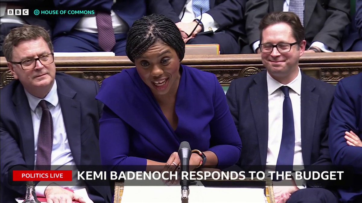 Conservative leader Kemi Badenoch explains “woman to woman” to chancellor that people aren’t complaining about her because she’s female but because she’s “utterly incompetent” Follow live:
