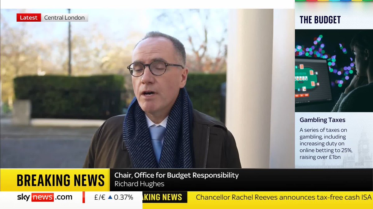 "Mr Hughes, has today been embarrassing?" Office for Budget Responsibility boss Richard Hughes says sorry for budget blunder which saw the full contents uploaded in "error". He added "action is being taken" to "make sure it doesn't happen again".