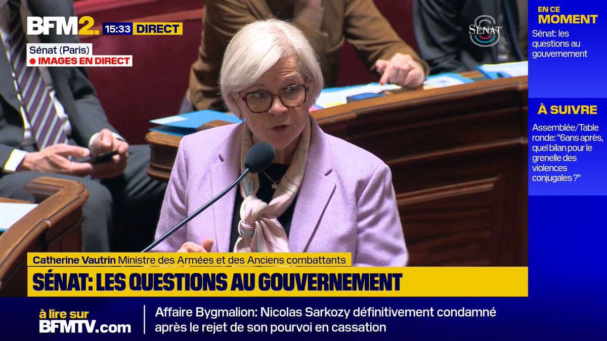 Propos du chef d’état-major des armées: "Oui, la menace existe et oui les dividendes de la paix, c'est malheureusement terminé", déclare Catherine Vautrin, ministre des Armées #BFM2