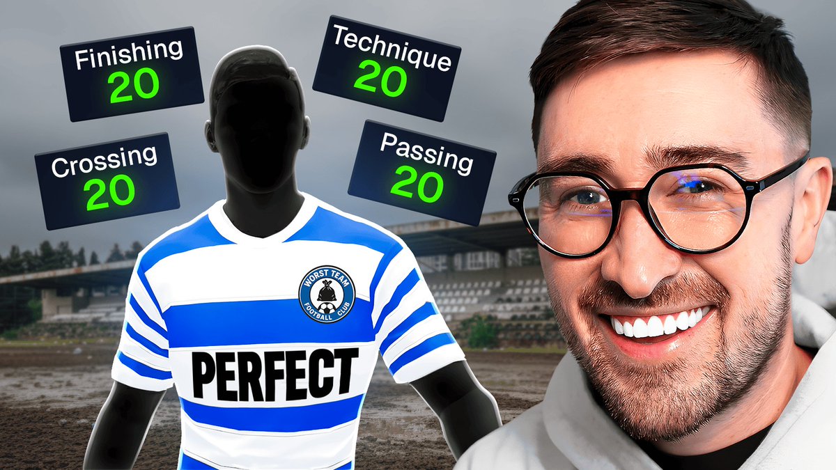 🚨NEW VIDEO! I created a perfect - 20 in every attribute - player and trapped him at the worst team in the 8th Tier in England...