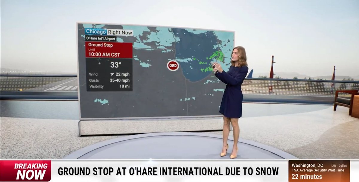 ALERT: Chicago O’Hare International Airport is under a ground stop due to snow and ice until 10 a.m. CST. Track airport delays and weather conditions here: