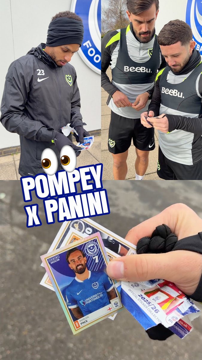 👀 Some treats for the lads ahead of training yesterday... #Pompey | Panini UK & Ireland | #AD