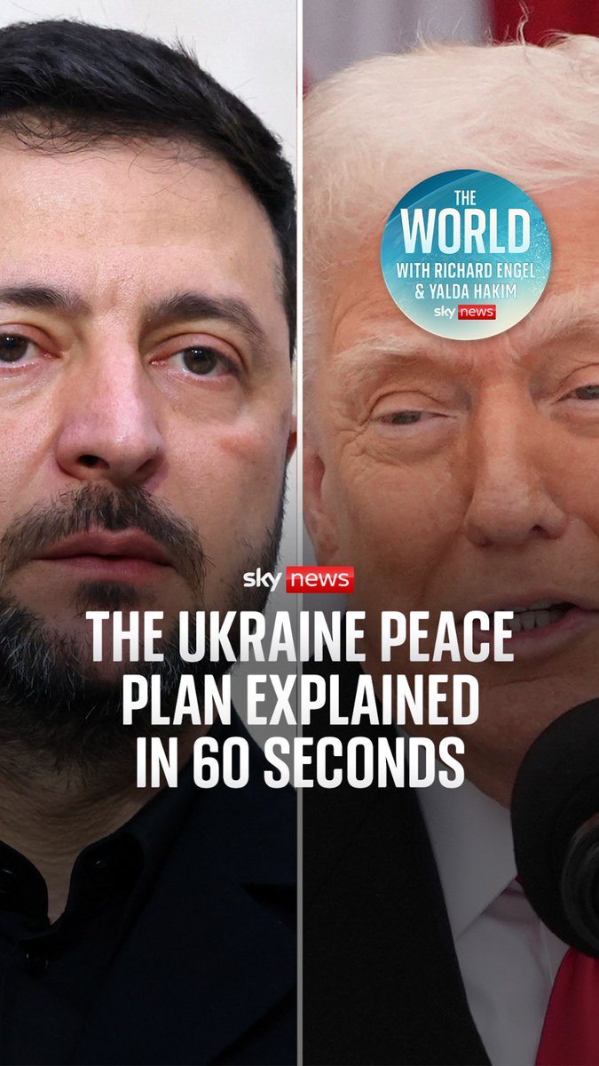 🌍 What's actually in the Ukraine peace plan? Why has it changed - and will Russia agree?⁠ ⁠ Yalda Hakim and Richard Engel break it down in one minute.⁠ ⁠ 🔗 Click the link to listen to The World