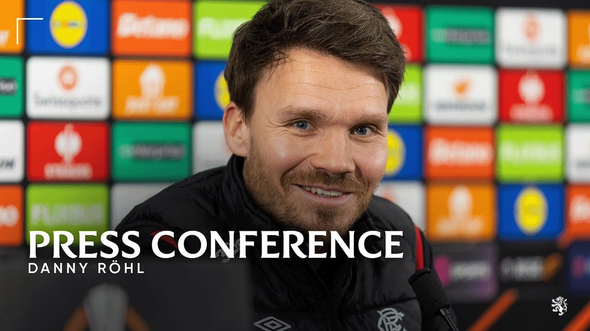 🎙️ Danny Röhl spoke to the media ahead of tomorrow's UEFA Europa League match against Braga at Ibrox. #UEL