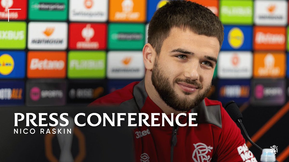 🎙️ Nico Raskin spoke to the media ahead of tomorrow's UEFA Europa League match against Braga at Ibrox.