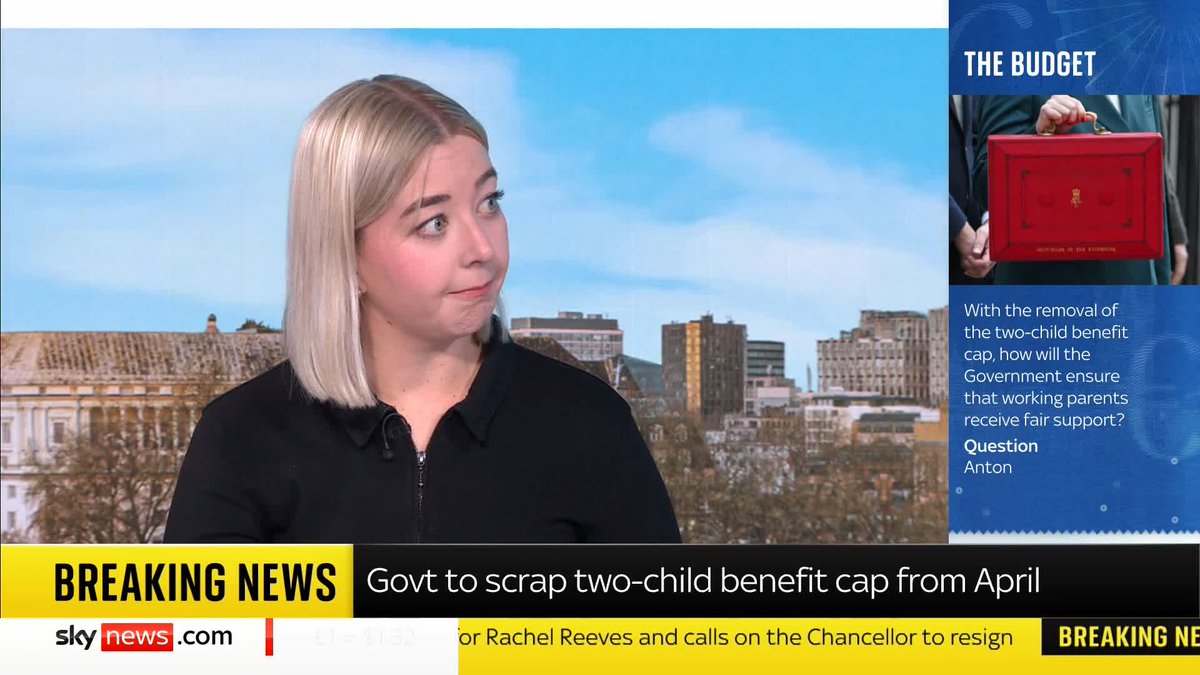 How will scrapping the two-child benefit cap affect working parents? ➡️ Sky's Jess Sharp shares her thoughts. 📺 Sky 501 and YouTube