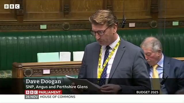The SNP's Dave Doogan accuses Rachel Reeves of "economic incompetence" as he responds to the chancellor's Budget Follow live: