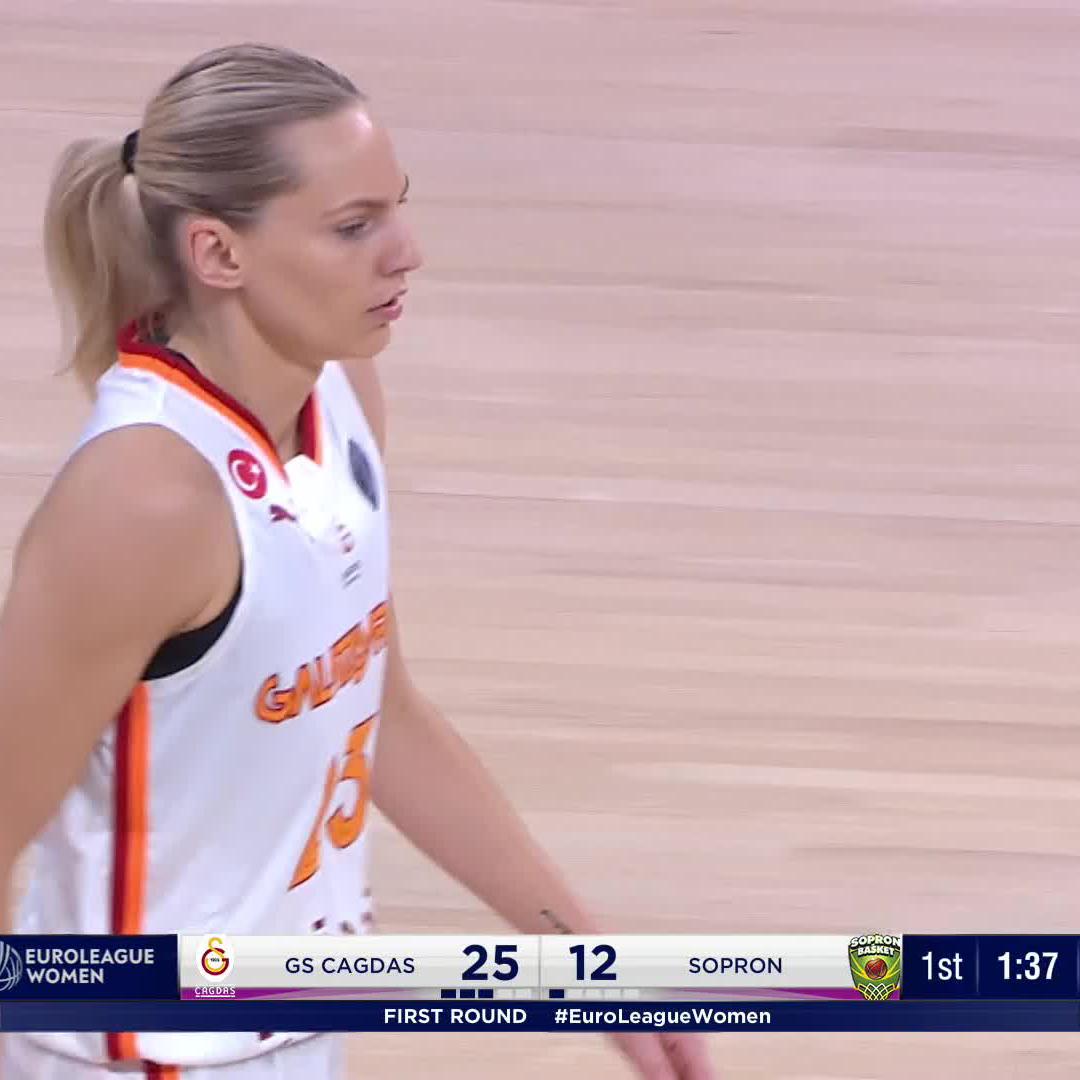 Back-to-back 3s to open the #EuroLeagueWomen season 🎯 Marine Johannès | Galatasaray Çağdaş Faktoring