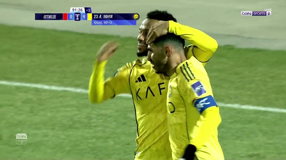 النصر يختتم المواجهة بفوز كبير وبرباعية نظيفة أمام استقلال دوشنبه! #دوري_أبطال_آسيا2
