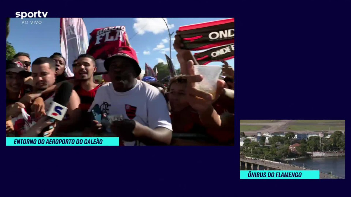 Torcedor do Flamengo com cartelas de remédio no AeroFla: "O Flamengo me faz ficar assim". 🎥 sportv | ge