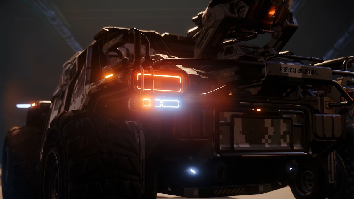 Greycat’s proven go-anywhere design, now with automatic air defense. Stay safe on planetside excursions thanks to the automated anti-air turret that targets skyborne threats. Aim High: