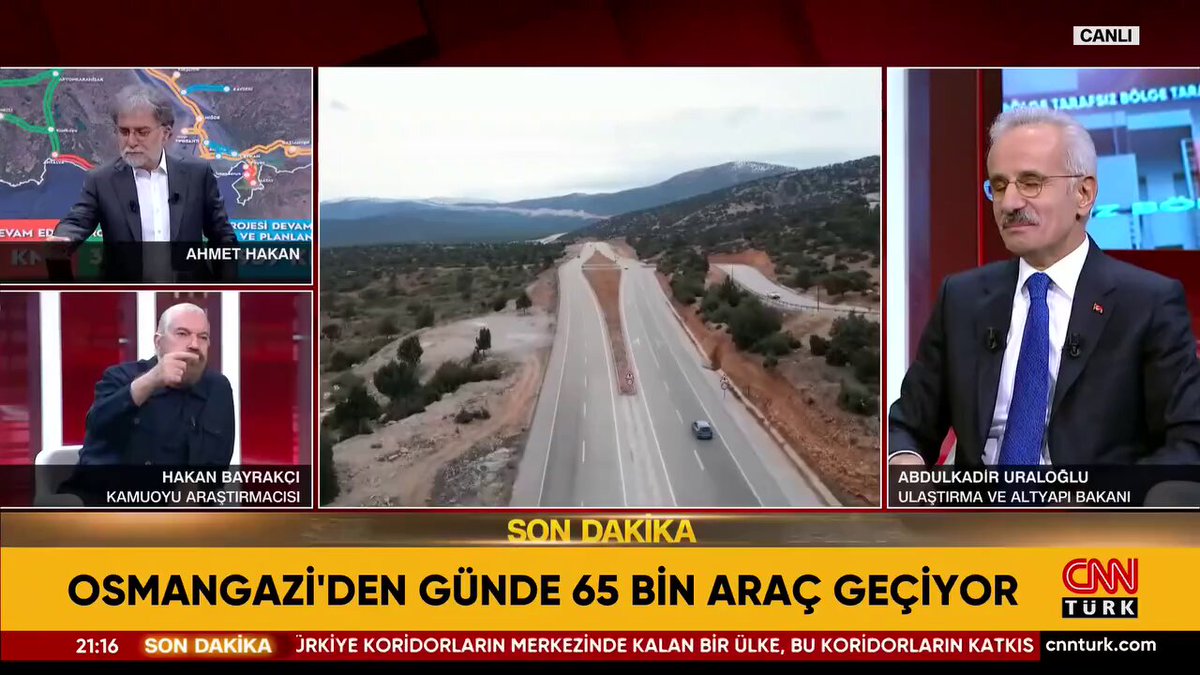 Ulaştırma ve Altyapı Bakanı Abdulkadir Uraloğlu, CNN TÜRK'te duyurdu: Yeni İstanbul-Ankara Otoyolu geliyor! İşte detaylar...