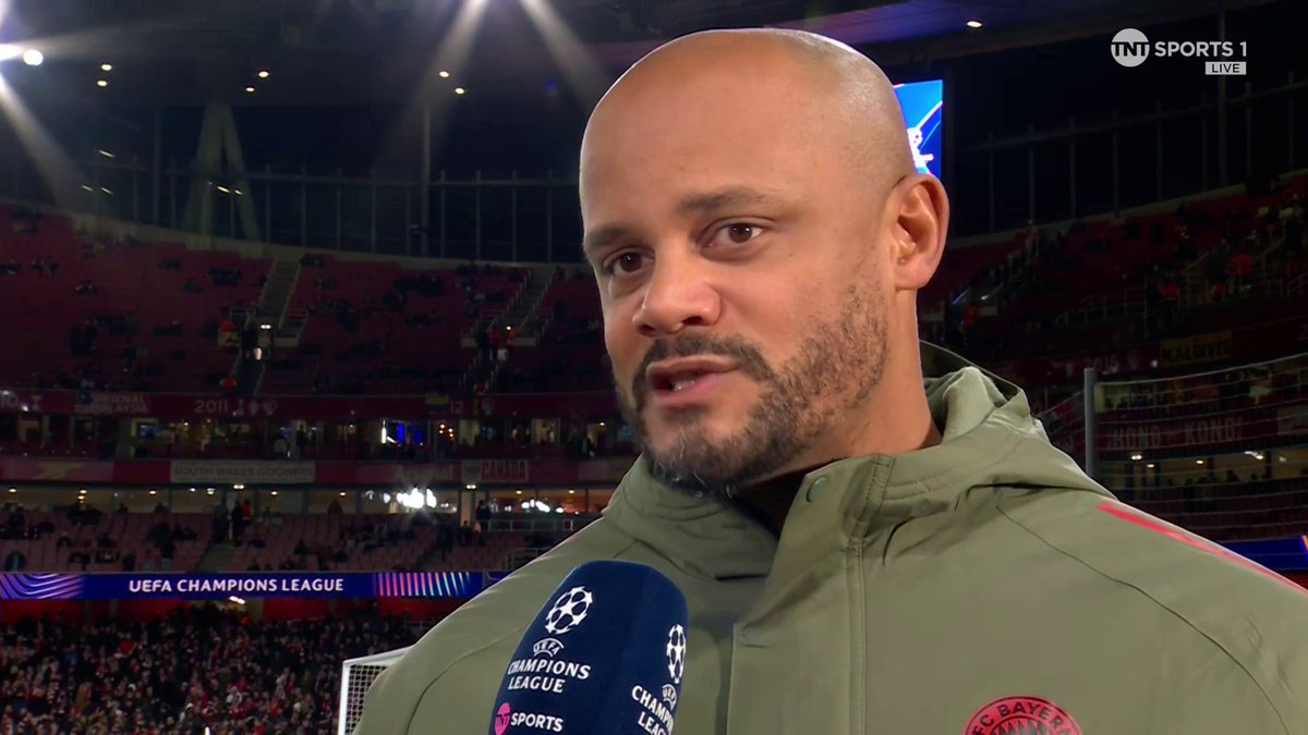"It matters where we are in March" Vincent Kompany previews his side's game in London and answers whether Bayern Munich and Arsenal are the two best teams in Europe right now... 🎙️ Jules Breach 📺 TNT Sports & discovery+ UK
