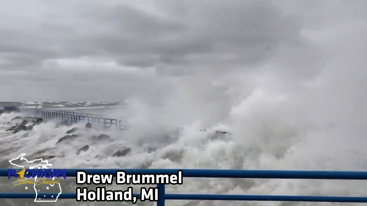 Lake Michigan is ANGRY today! Drew is out in the Holland area tracking the latest with this intense winter storm. Stay tuned for live coverage coming soon!