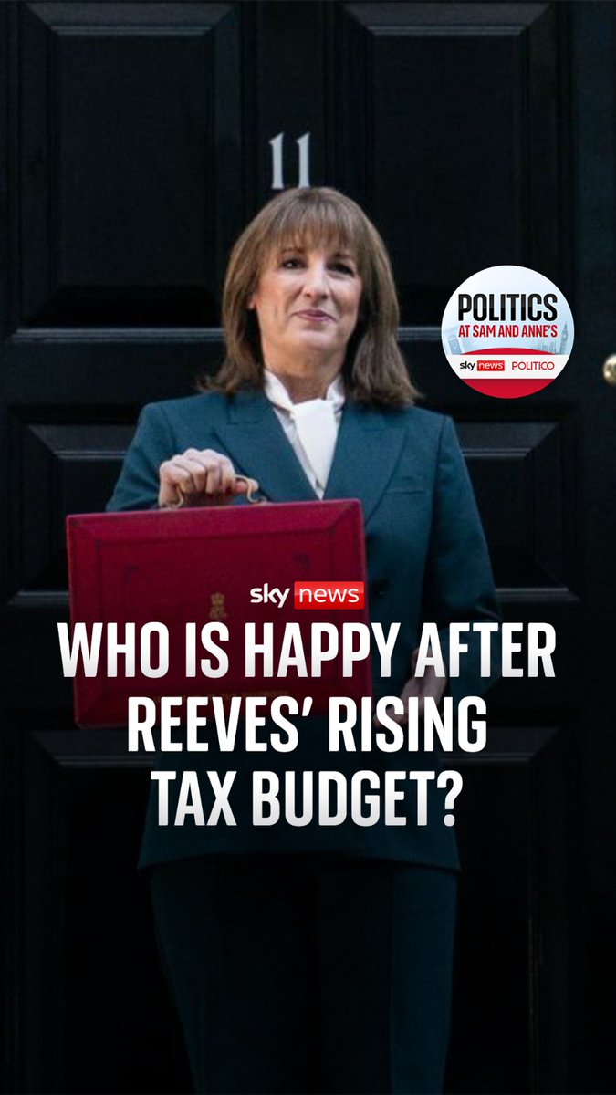 Who is happy after Reeves' tax rising budget? Sam Coates Sky and anne mcelvoy discuss who came out on top after the budget was published early in error by the Office for Budget Responsibility. 🎧 Listen now