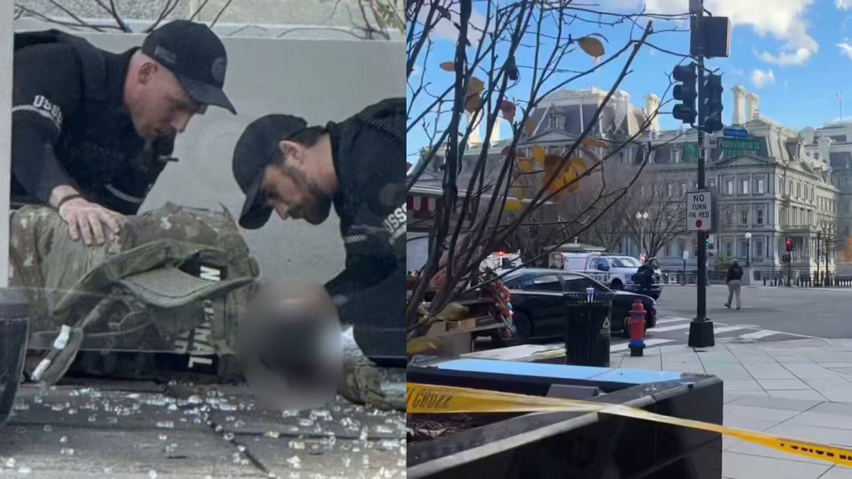 🚨BREAKING: Two National Guard Members Shot Near White House Washington D.C. police said one suspect is in custody, and the victims’ conditions are not immediately known. Emergency vehicles were seen responding to the area, and at least one helicopter landed on the National Mall. The Metropolitan Police Department said they were responding to a shooting but didn’t immediately provide more information.