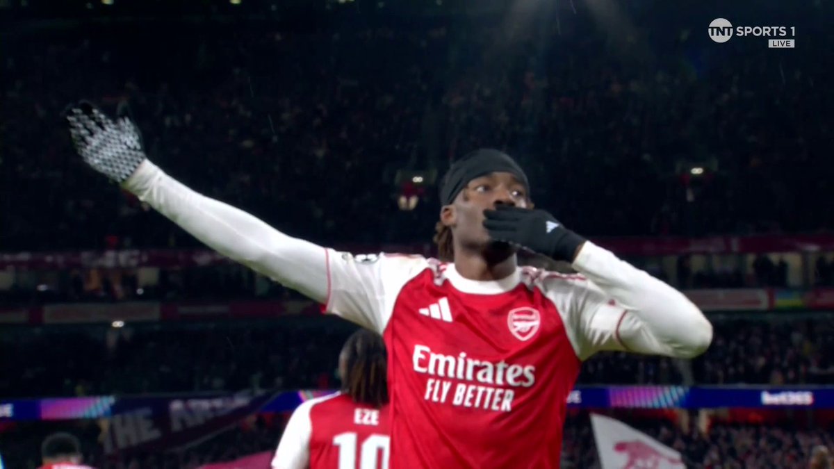 Noni Madueke bags his first ever Champions League goal to make it 2-1 Arsenal 🔥 TNT Sports & discovery+ UK