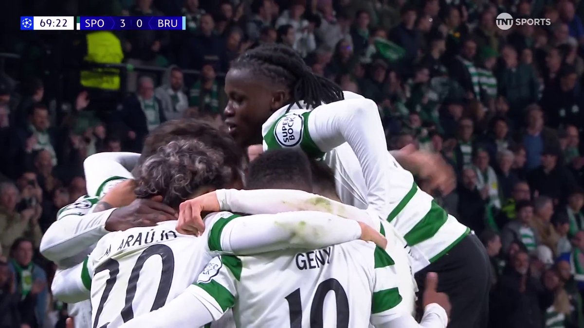 Trincão delivers a brilliant finish as Sporting increase their lead against Club Brugge! TNT Sports & discovery+ UK