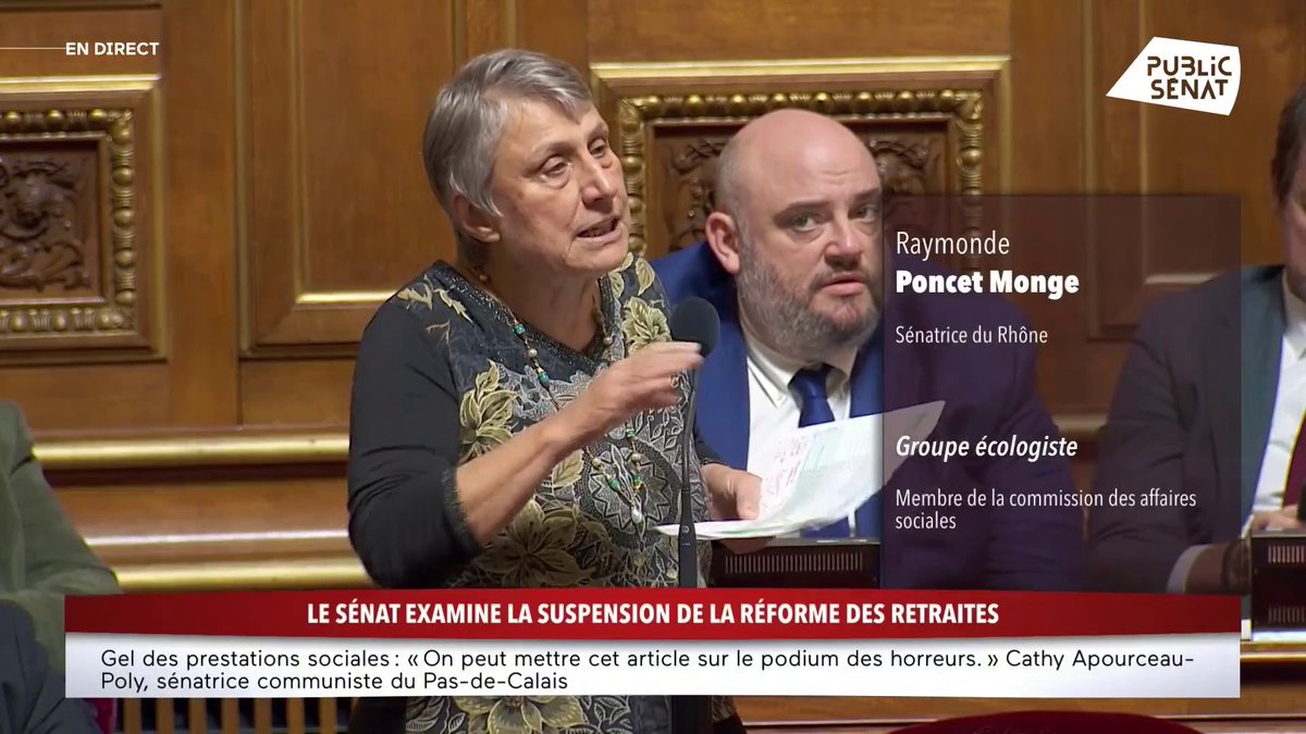 Raymonde Poncet Monge (sénatrice EELV du Rhone) : “Le nombre de personnes qui travaillent par rapport aux retraités dépend aussi du flux migratoire. Quand on le tarit, on dégrade les comptes de la Sécurité sociale”