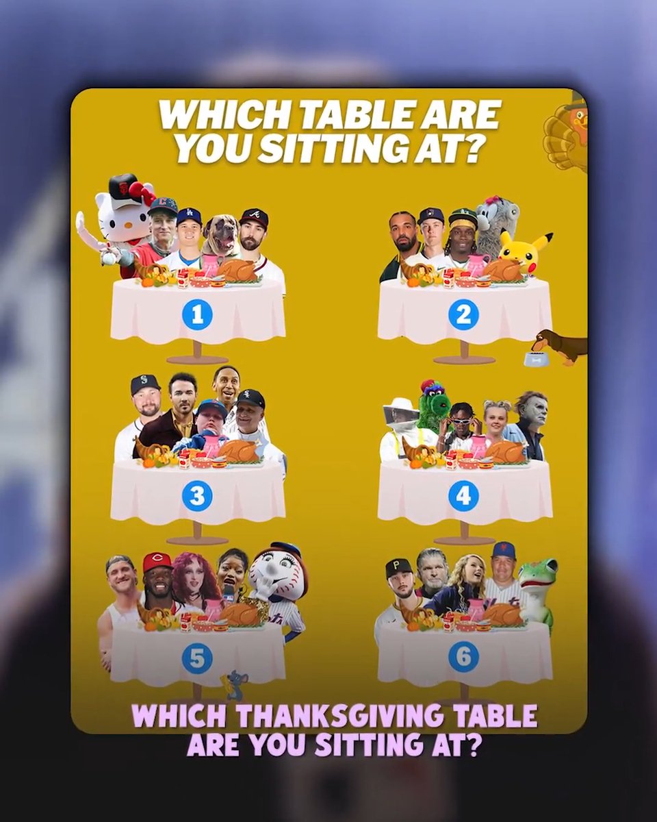 Thanksgiving food is great, but the company you share it with is just as important. Which Thanksgiving table would YOU want to sit at?