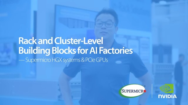Accelerate enterprise AI with Supermicro AI Factory powered by NVIDIA: fully integrated compute, networking, and storage for seamless scaling.
