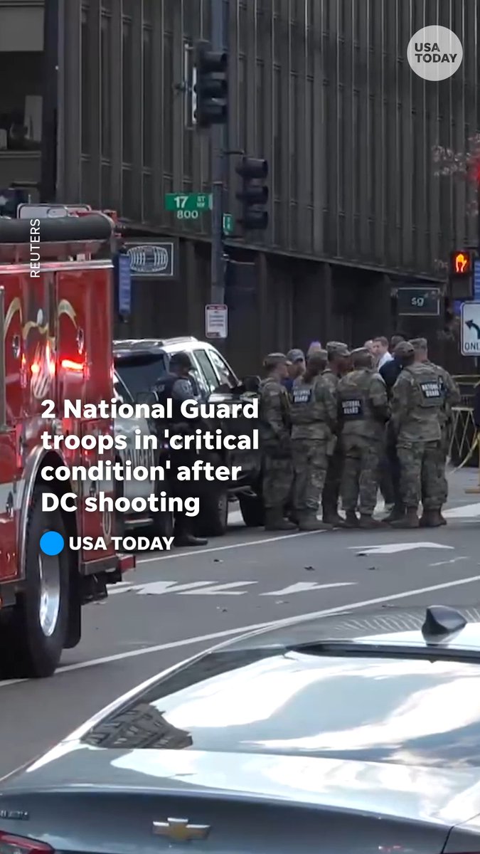 Two National Guard members are in critical condition after a shooting near the White House. A suspect is in custody, according to police.
