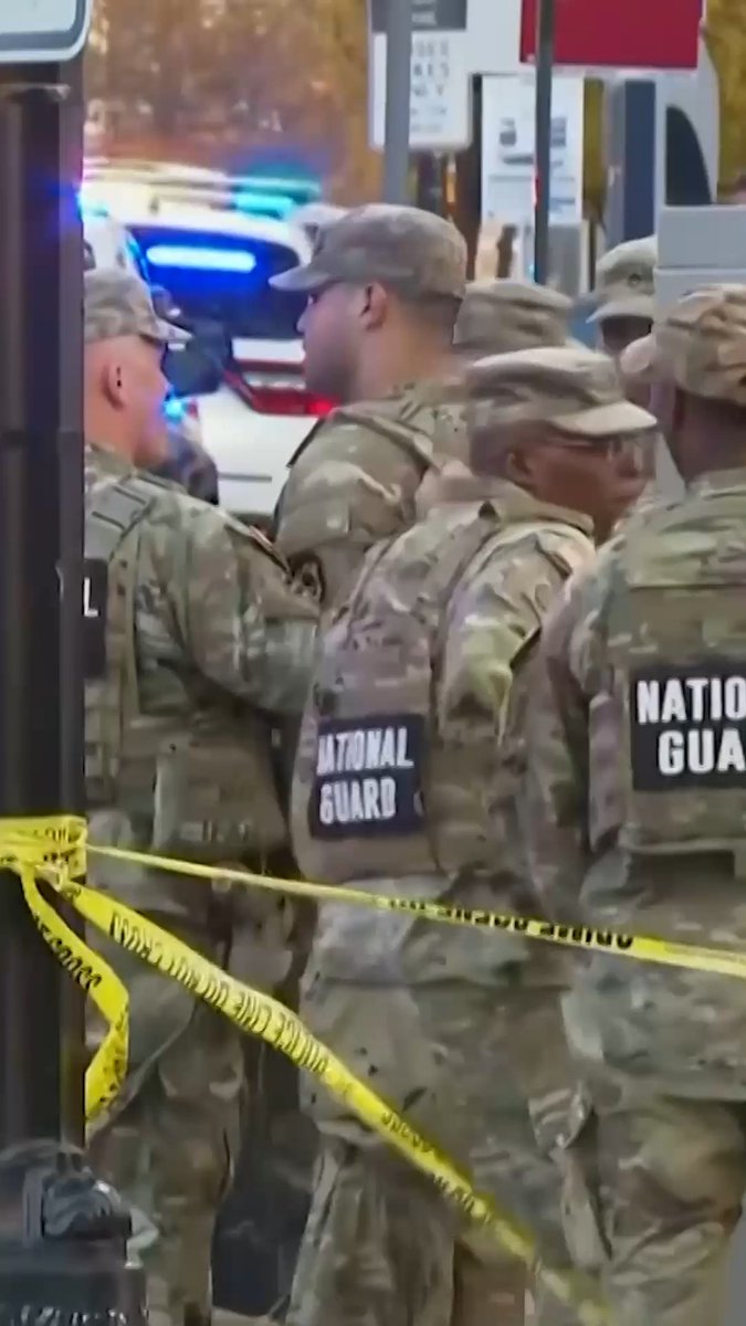 A pair of National Guardsmen who were shot just blocks from the White House are in critical condition, while a lone gunman has been taken into custody, officials said Wednesday