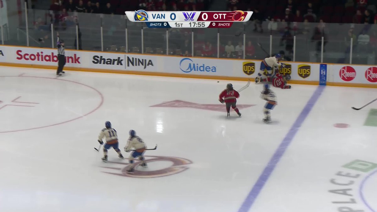 Emma Greco received a 5-minute major and a game misconduct for this hit.
