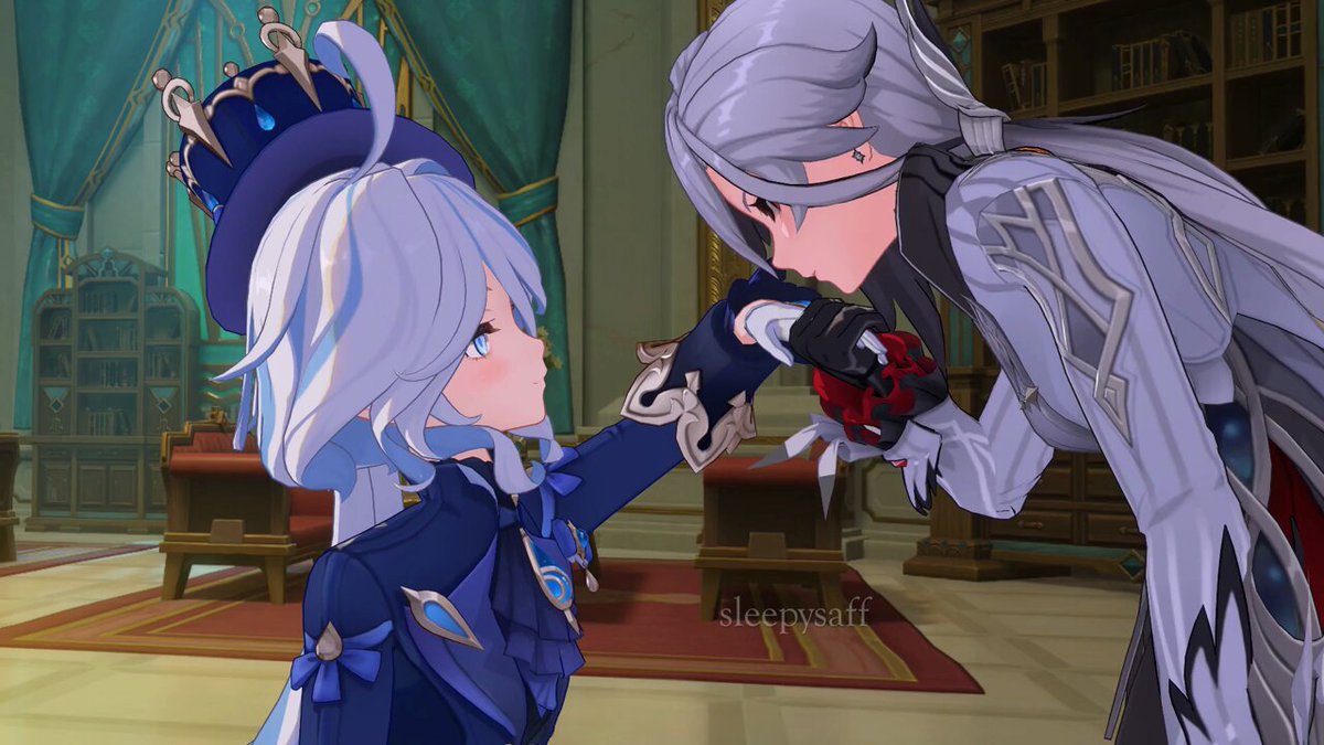 Arlecchino's private meeting with Lady Furina💞 #arlefuri #GenshinImpact