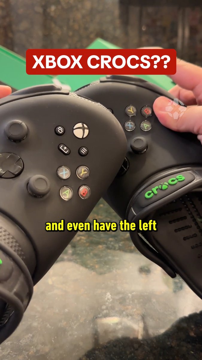 You can now get Crocs that look like an Xbox controller and an Xbox controller that look like Crocs: