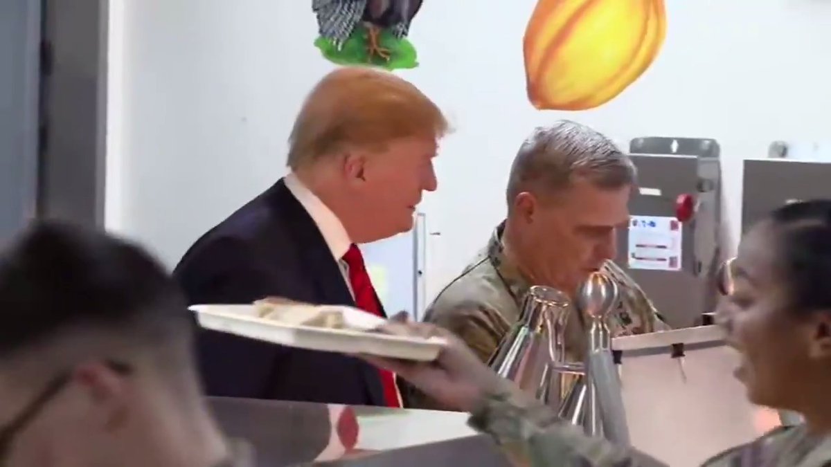 Here is your real President, President Trump serving our troop’s Thanksgiving dinner in Afghanistan. LOVE THAT YOU LOVE THIS ❤️❤️❤️