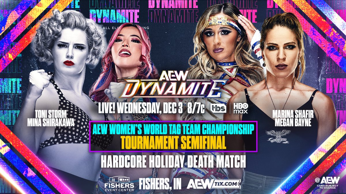 "Timeless" Toni Storm wants a HARDCORE HOLIDAY DEATH MATCH for her Semifinal Match in the AEW Women's World Tag Team Title Tournament! Watch #AEWDynamite LIVE on TBS & HBO Max