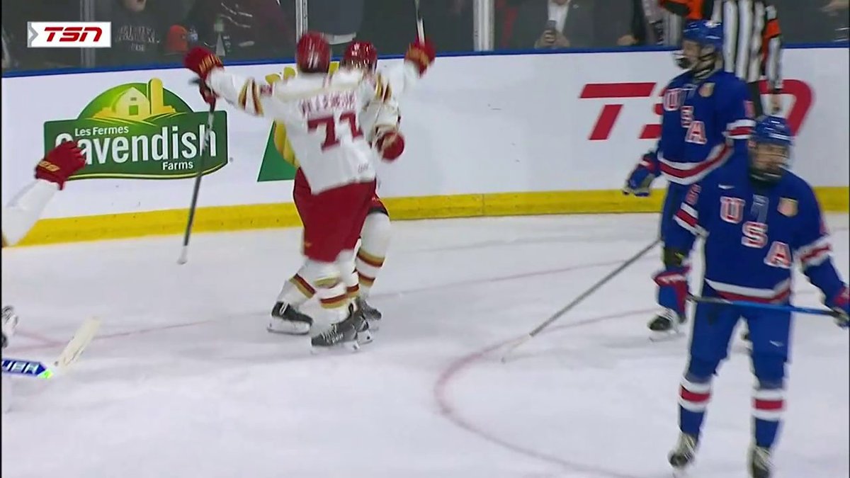 XAVIER VILLENEUVE (@ARMADABLB) GIVES @CHLHOCKEY THE LATE LEAD!!! 📺: CHL USA Prospects Challenge on NHL Network