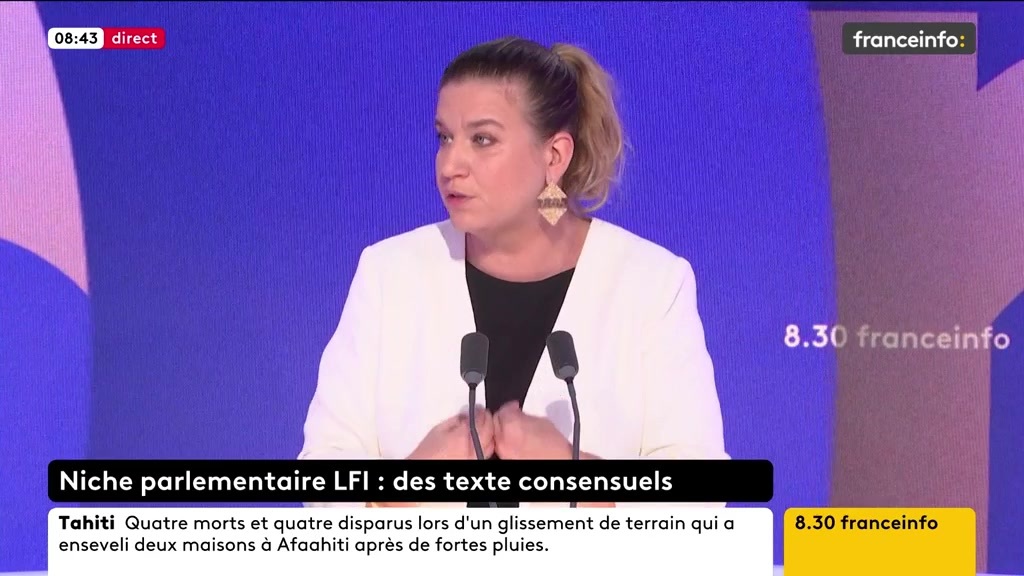 🔴 Niche parlementaire LFI ➡️ "Quand nous faisons de l'obstruction, nous l'assumons, par exemple 13 000 amendements pour empêcher le vote de la retraite à 64 ans. Nous le faisons pour protéger les Français. Eux (RN) en font pour pourrir la vie des gens", dit Mathilde Panot