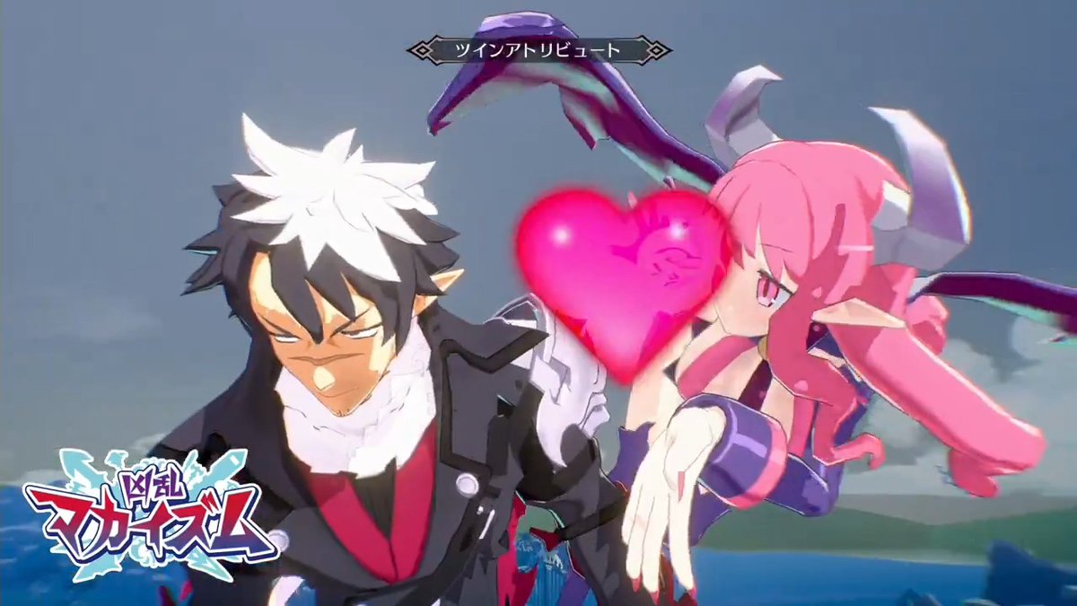 🔸 夜魔族 🔸 男を誘惑する美しき女悪魔 傑超魔界の悪魔はプリンにうつつを抜かしているものが多く、振り向かせるのにちょっと苦労するらしい エヌエーと従魔の絆の力！ 🔹魔チェンジ技：ツインアトリビュート ⚔️#凶乱マカイズム 2026年1月29日(木)発売