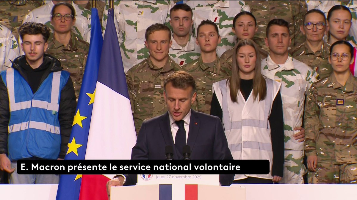 🔴 🗣 DIRECT - Le nouveau service militaire volontaire sera mis en place "progressivement" à partir de "l'été prochain", annonce Emmanuel Macron.