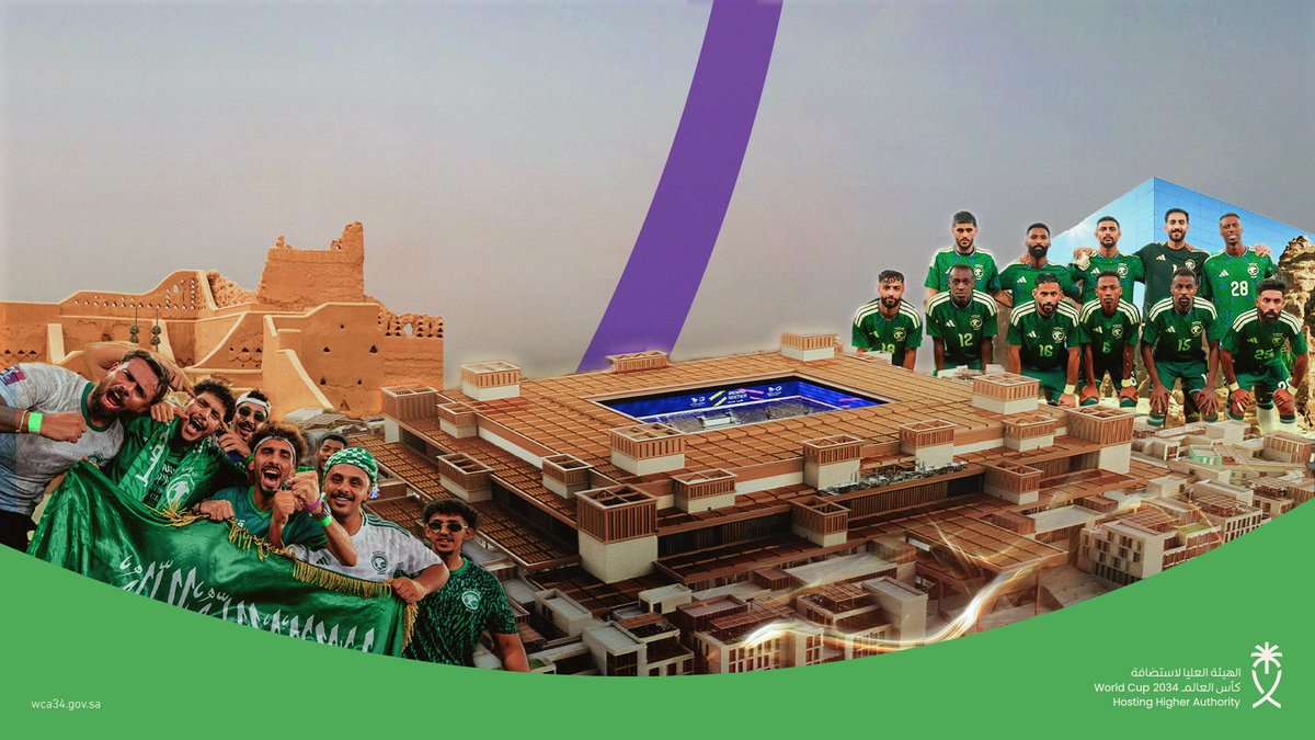 الرياضة الأكثر إلهامًا تلتقي بموطن الطموح والأحلام ⚽🇸🇦 #السعودية34