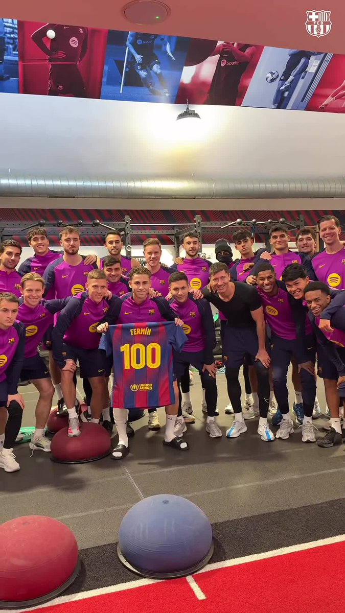 Celebrating Fermín’s 💯 games with Barça!