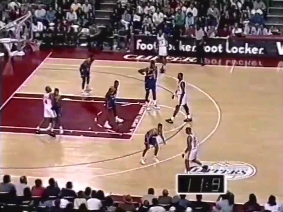 November 27, 1992: Denver's Mahmoud Abdul-Rauf (then known as Chris Jackson) hits the game-winner at the buzzer from 55 feet. Abdul-Rauf finished with 19 PTS in the Nuggets' 109-106 win over the Clippers. Ron Harper scored a game-high 20 PTS for Los Angeles.