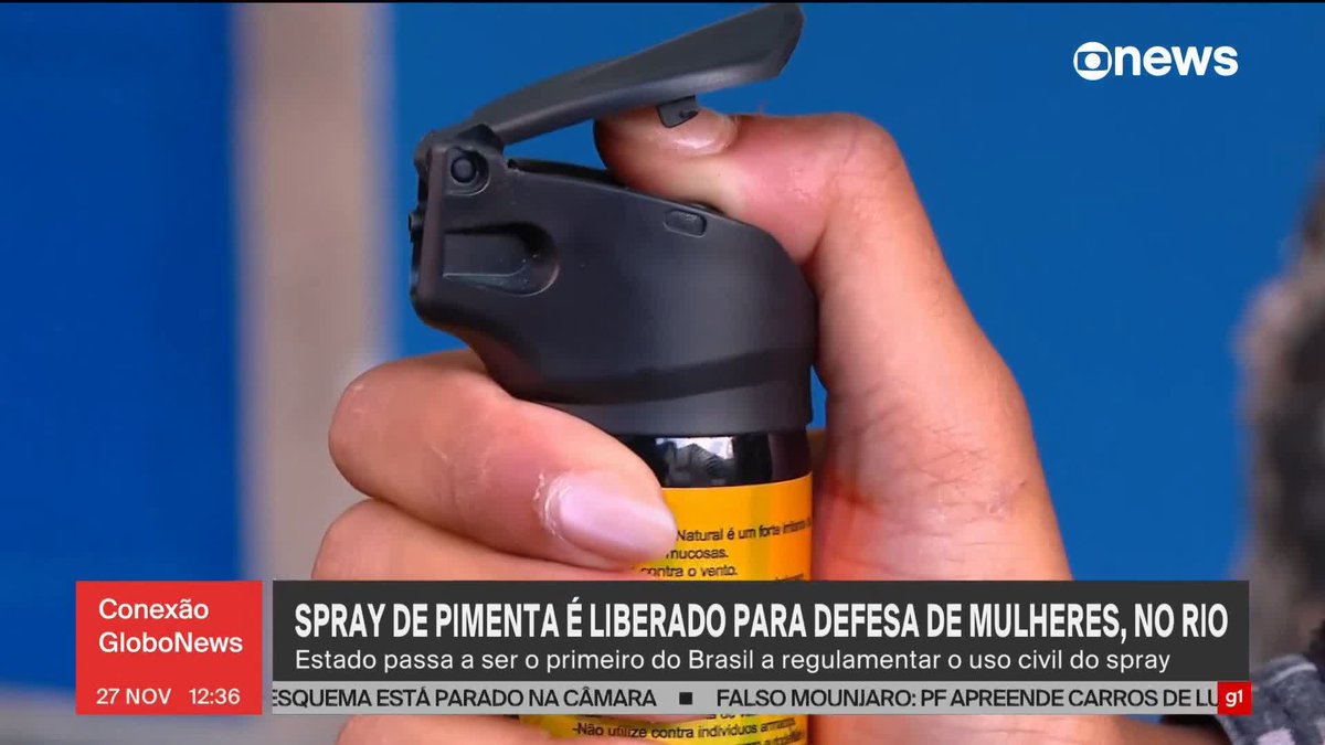 Spray de pimenta é liberado para mulheres no Rio de Janeiro. Estado passa a ser o primeiro a regulamentar o uso civil do item. #ConexãoGloboNews ➡️ Assista à #GloboNews: