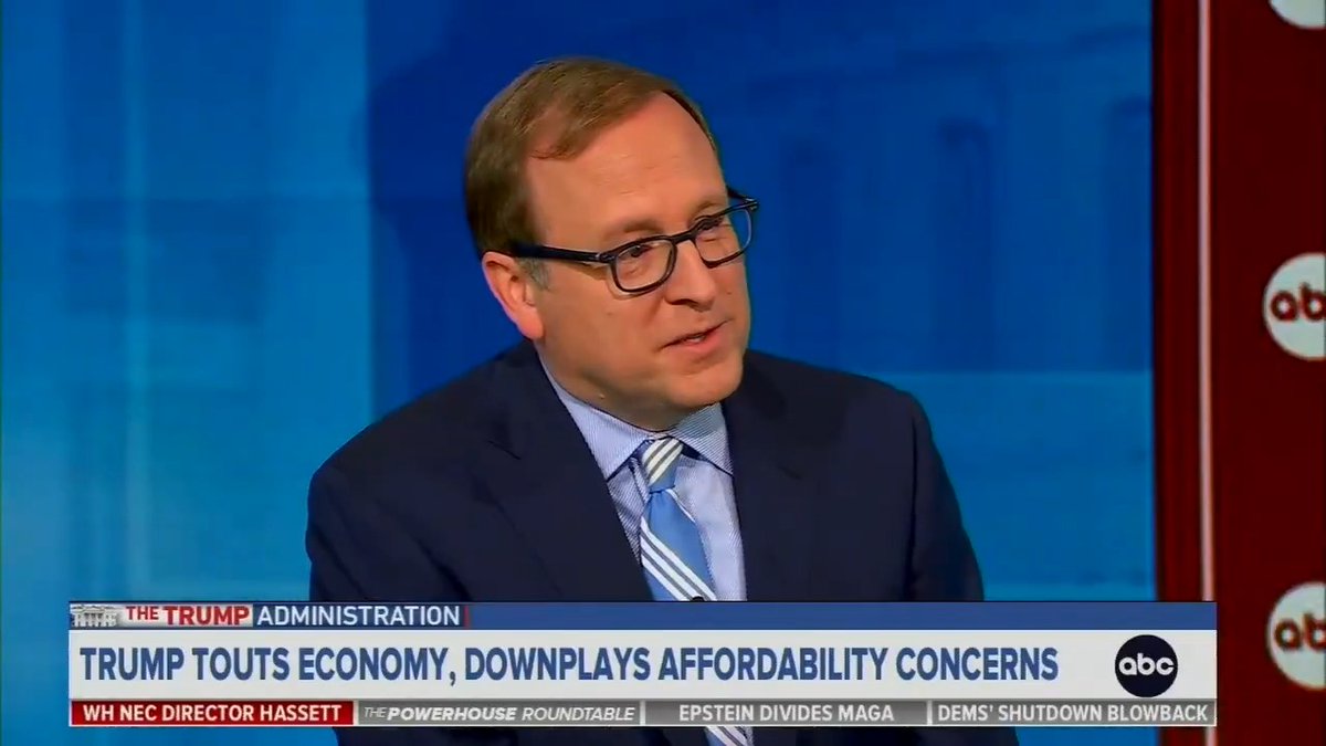 Host: Trump claims that Thanksgiving costs are down 25%. Does he know that's not true? Top Trump econ advisor: Well, if you look at Walmart— Host: Wait a minute. The Walmart Thanksgiving package this year contains much less than the one last year, so that's why the price is less. Last year it was 21 products, this year it's 15. There's more generic brand stuff. If you're going to buy groceries for Thanksgiving, it's going to be more expensive this year