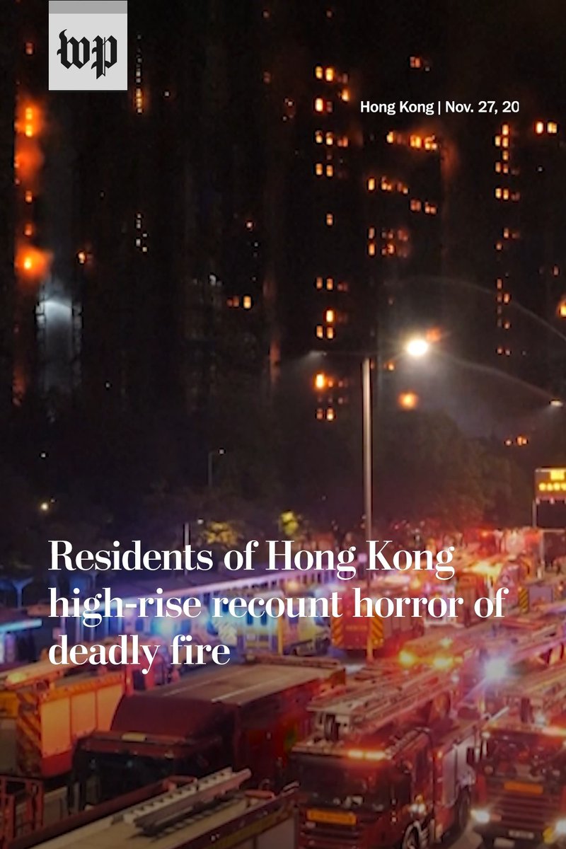 The death toll in the massive blaze that swept through several high-rise buildings in a Hong Kong apartment complex has risen to 65, the public broadcaster and Associated Press reported, citing the territory’s fire department.