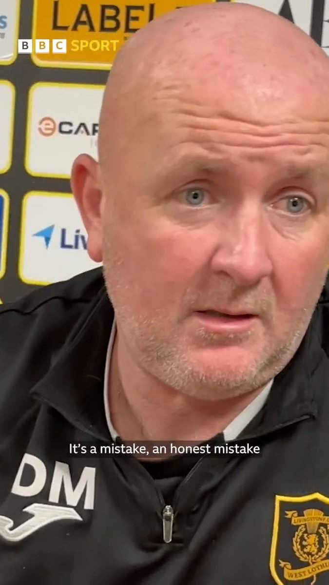 Livingston manager David Martindale revealed John Beaton phoned him to apologise after his side were denied a penalty against Rangers last weekend. #BBCFootball